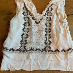 French Connection raw hem beaded tank